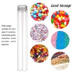 18pcs Clear Flat Plastic Test Tubes with Caps