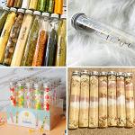 18pcs Clear Flat Plastic Test Tubes with Caps