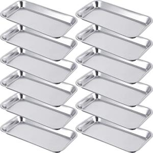 12-Piece Stainless Steel Lab Procedure Tray Set