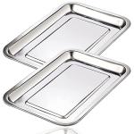 Lyuxzad 2 Pack Stainless Steel Dental Trays