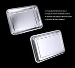 Stainless Steel Lab and Food Serving Trays (2PCS)