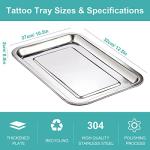 Lyuxzad 2 Pack Stainless Steel Dental Trays