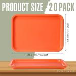20 Pcs Colorful Plastic Fast Food Serving Trays