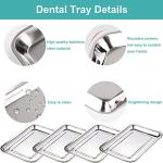 Lyuxzad 2 Pack Stainless Steel Dental Trays