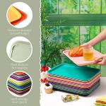 20 Pcs Colorful Plastic Fast Food Serving Trays