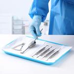 20 Pack Autoclavable Dental Plastic Trays - Blue