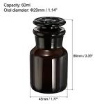 PATIKIL 60mL Wide Mouth Glass Reagent Bottle