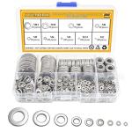 304 Stainless Steel Flat Washers Set - 580 Pieces
