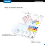 SDS Labels Roll - 250 Hazard Stickers, 4x3 Inches