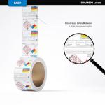 SDS Labels Roll - 250 Hazard Stickers, 4x3 Inches
