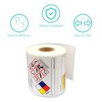 Chemical Safety Data Labels - Roll of 250