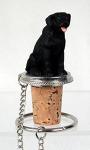 Labrador Retriever Black Bottle Stopper by Conversation Concepts