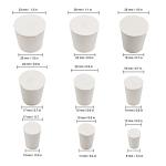 32-Piece Assorted Solid Rubber Lab Stoppers