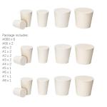 22-Piece Tapered Rubber Stoppers Set for Labs