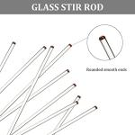 9-Pack 12" Glass Stirring Rods with Round Ends