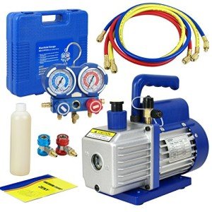 F2C 3.5CFM Vacuum Pump Kit with Gauge Set