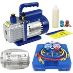 F2C 3.5CFM Vacuum Pump Kit with Gauge Set