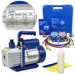 F2C 3.5CFM Vacuum Pump Kit with Gauge Set