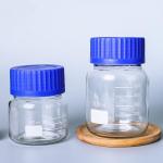 6 Pack Graduated Borosilicate Glass Reagent Bottles