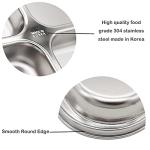 Korean Stainless Steel Divided Plates for Kids - Set of 2