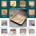 Biodegradable 7" Palm Leaf Square Plates (25 pcs)
