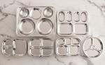 Korean Stainless Steel Divided Plates for Kids - Set of 2