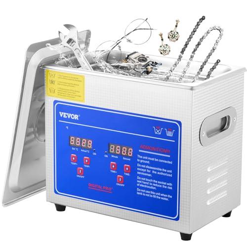 VEVOR Ultrasonic Cleaner with Timer & Heater 3L
