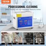 VEVOR Ultrasonic Cleaner with Timer & Heater 3L