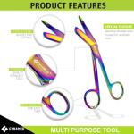 Rainbow Titanium Bandage Scissors - 4.5-Inch Shears