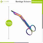 Rainbow Titanium Bandage Scissors - 4.5-Inch Shears
