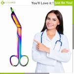 Rainbow Titanium Bandage Scissors - 4.5-Inch Shears