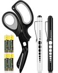 3 Pack Medical Scissors & Penlights for Nurses