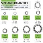 Vifmy Stainless Steel Internal Tooth Washer Set