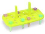 Yellow Foam Tube Rack for 24 Tubes (5-Pack)