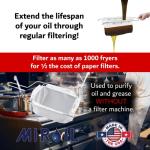 MirOil Fryer Oil Filter Bag & Frame Combo