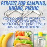 6-Pack Stainless Steel Divided Plates for All Ages