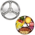 Korean Stainless Steel Divided Plates for Kids - Set of 2
