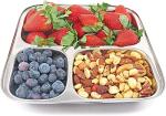 6-Pack Stainless Steel Divided Plates for All Ages