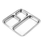 6-Pack Stainless Steel Divided Plates for All Ages