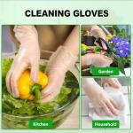 Large Disposable Vinyl Gloves - 200 Pack