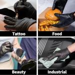 Black Vinyl Exam Gloves - Latex-Free, Box of 100