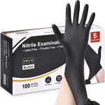 Black Nitrile Exam Gloves, Medium, 100-Count