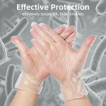 Clear Vinyl Exam Gloves - Latex-Free, 100PCS