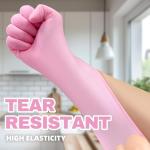 Beastek 4 Mil Pink Nitrile Disposable Gloves, 100 Pcs