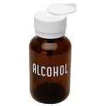Amber Dispensing Bottle, 8 oz. Alcohol Imprint