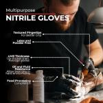 London Labs GRIPXX Disposable Black Nitrile Gloves