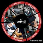 London Labs GRIPXX Disposable Black Nitrile Gloves