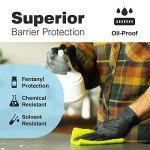 Large Latex-Free Black Nitrile Gloves - 100 Count