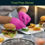 Fuchsia Nitrile Disposable Gloves - 50 Count