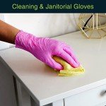 Fuchsia Nitrile Disposable Gloves - 50 Count